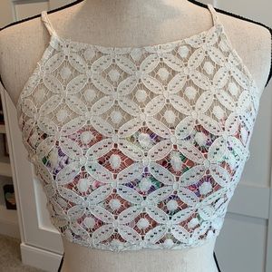 ***SOLD***INTIMATELY FREE PEOPLE Floral Crop Top Size: Small
